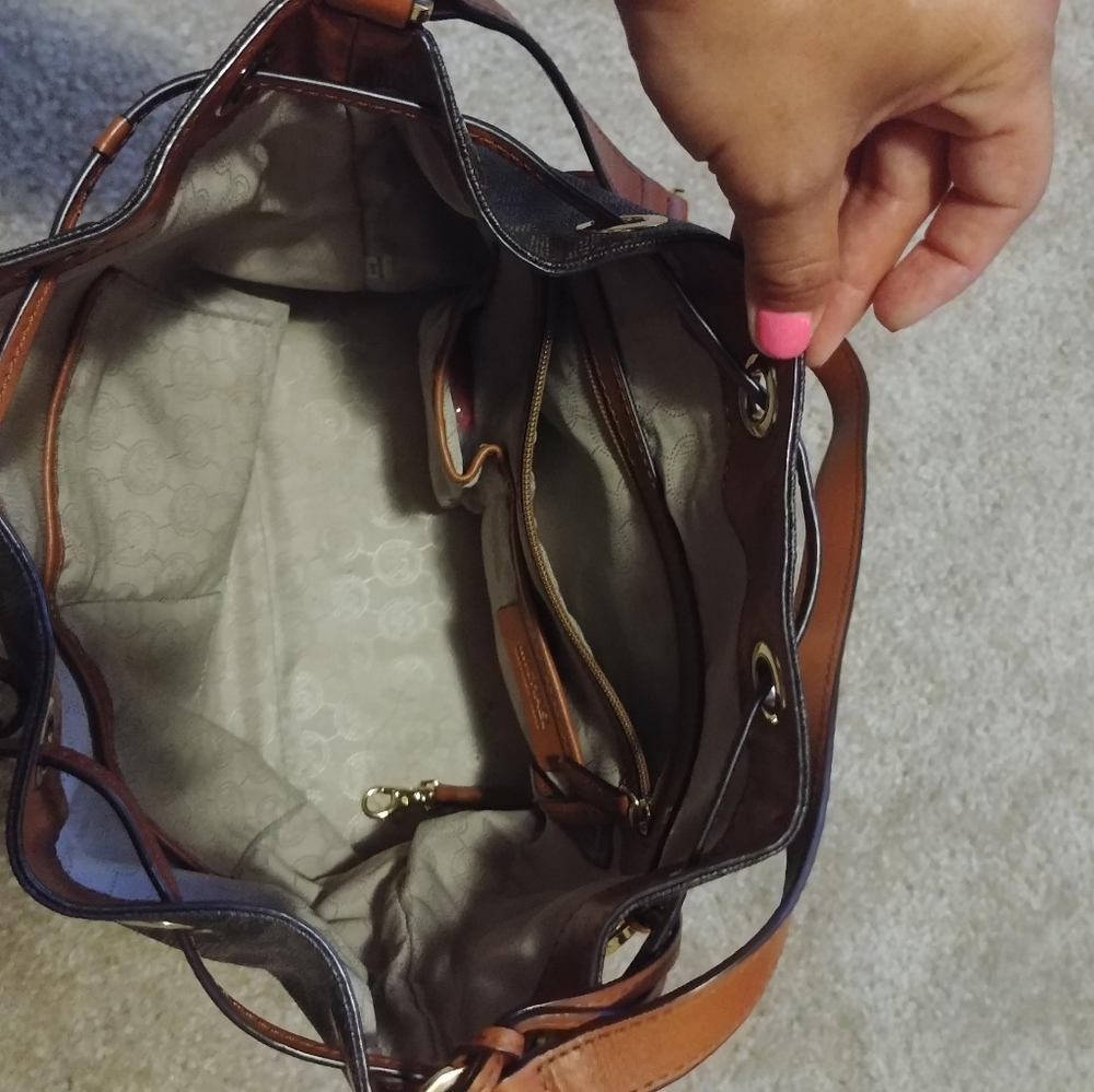 Michael Kors Leather Bucket Bag - Picture 3 of 3
